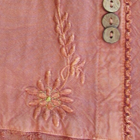 Raya Sun Orange Big Cat Print Embroidered Sun Dress 3X - Picture 9 of 16